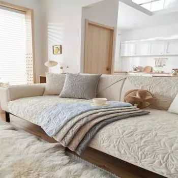 Четыре сезона Универсальная противоскользящая подушка Nordic Simple Korean Style Rice White Cover Fabric Sofa Cover Towel 45x45cm pillowcase