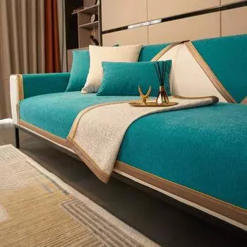 Четыре сезона универсальная шенилловая износостойкая подушка для дивана с широкими полями, современный простой китайский стиль, противоскользящий чехол для диванной подушки 70*70cm