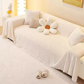 Четыре сезона универсальное простое стильное однотонное милое полотенце для дивана в виде гусеницы универсальный универсальный цельный чехол для дивана ткань с антипригарным покрытием из шерсти 180*130cm