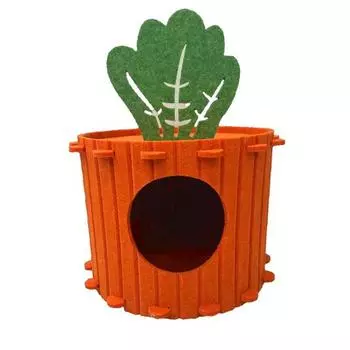 Четыре сезона универсального назначения войлочное гнездо-морковка туннельный домик для кошек морковный домик для кошек полузакрытый съемный износостойкий кошачий домик M