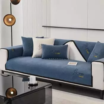 Четыре сезона универсальный чехол для дивана из шенилла, накидка на диван с вышитым узором, коврик для дивана для гостиной, нескользящая подушка для дивана в форме буквы L 1pc 30x50 pillowcase
