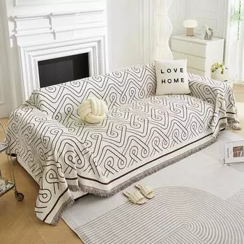 Четыре сезона Универсальный легкий роскошный чехол для дивана из шенилла Ткань для полотенец Современный чехол для дивана Чехол Универсальный чехол для пыли Все включено Ткань 180*130CM