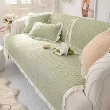 Четыре сезона Универсальный Новый Однотонный Бежевый Нескользящий Ткань Простой Современный Гостиная Полотенце Чехол Ткань Диванная Подушка 70x70cm 1pcs