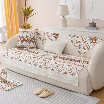 Четыре сезона универсальный плюшевый чехол для дивана, подушка для дивана Bohemia, коврик для дивана для гостиной, нескользящая подушка для дивана в форме буквы L, домашний декор 70x70cm 1pc