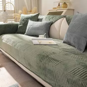 Четыре сезона универсальный плюшевый нескользящий утолщенный чехол для дивана в гостиной бархатный диван подушки подлокотники спинка полотенце чехол для дивана A 70x70cm 1pc