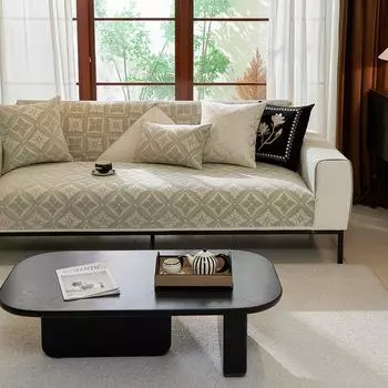 Четыре сезона универсальный простой современный шенилл нескользящий чехол для дивана подушка чехол ткань 30*50CM синий