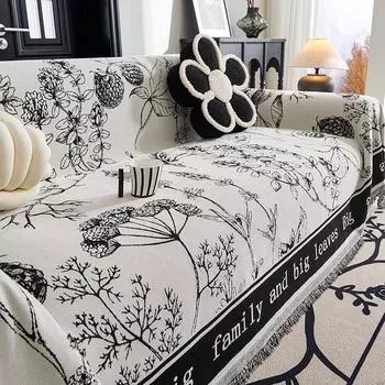 Четыре сезона универсальный утолщенный чехол для дивана из шенилла универсальный чехол для диванной подушки противоскользящий чехол против царапин от кошек новый стиль 180*130cm