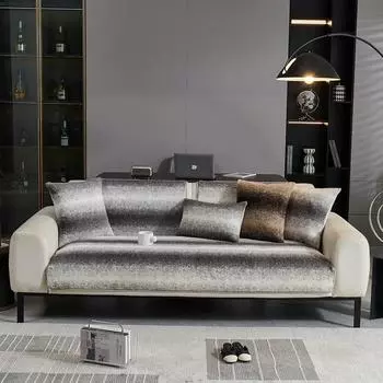 Четыре сезона универсальный высокий стиль диванный чехол ткань полотенце простой современный диванный чехол новый кролик плюш нескользящая диванная подушка 70x70