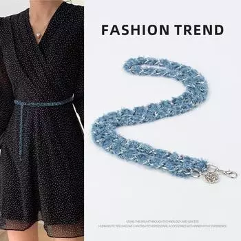 Четыре сезона в наличии модный маленький ароматный пояс-цепочка на талию ковбойский кружевной пояс женское платье многофункциональный пояс-цепочка металлическое украшение на юбку 105cm