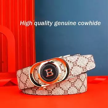 Четыре сезона в наличии новые кожаные ремни мужские кожаные автоматические пряжки подарочный набор в коробке кожаный ремень для официальных брюк 110cm