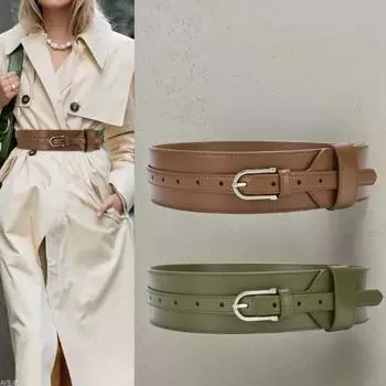 Четыре сезона в наличии новые женские кожаные юбки, пальто, простые и универсальные широкие ремни, декоративные свитера, натуральная кожа двойного назначения поясной комплект 65-80cm