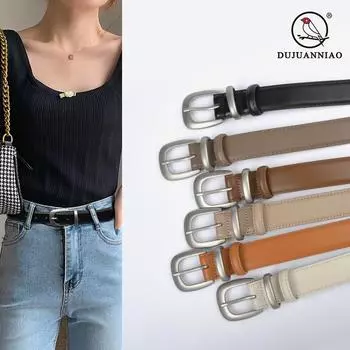 Четыре сезона в наличии новый кожаный ремень женский повседневный ремень простой и универсальный модные джинсы брюки в стиле вестерн коровья кожа 105cm