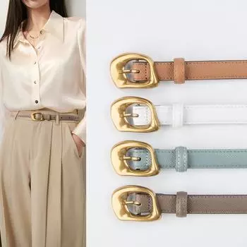 Четыре сезона в наличии новый кожаный женский тонкий ремень кожаный женский декоративный ремень для джинсов повседневные брюки 105cm