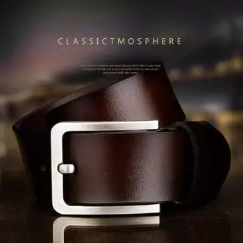 Четыре сезона в наличии новый мужской ремень из натуральной кожи, европейский и американский ретро-ремень с пряжкой, универсальный толстый ремень из коровьей кожи для брюк 125cm