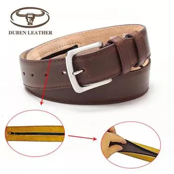 Четыре сезона в наличии новый мужской ремень-кошелек на молнии с пряжкой-иголкой из искусственной кожи, экологически чистый ремень для отдыха с защитой от кражи для мужчин 115cm