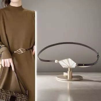 Четыре сезона в наличии новый натуральный кожаный женский тонкий пояс кожаная юбка платье украшение женский пояс на талию шоу утончающийся женский пояс 100cm