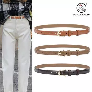 Четыре сезона в наличии новый ремень с D-образной пряжкой иглы женский кожаный модный простой универсальный ремень для поездок на работу женские декоративные джинсы 105cm