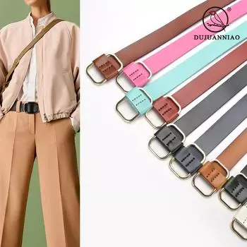 Четыре сезона в наличии новый ремень с квадратной пряжкой женский кожаный декоративный ремень для джинсов простой и универсальный студенческий ремень повседневный 105cm