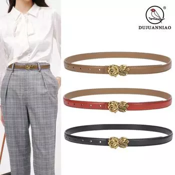 Четыре сезона в наличии новый ремень женские джинсы мода универсальный натуральная кожа простой стиль украшения повседневный тонкий ремень черный модный 105cm