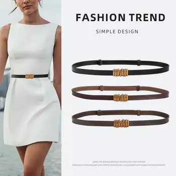 Четыре сезона в наличии новый ремень женский регулируемый ремень Caterpillar модный кожаный подходящий к платью тонкий ремень женский пояс на талию 56-100cm