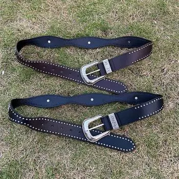 Четыре сезона в наличии новый ремень женский кожаный модный универсальный джинсовый ремень украшение с юбкой, костюмом, свитером талии крышка 102cm чёрный