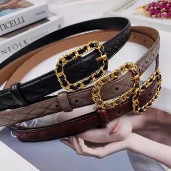 Четыре сезона в наличии новый ремень женский кожаный модный универсальный джинсовый ремень украшение с юбкой, костюмом, свитером талии крышка 105cm чёрный