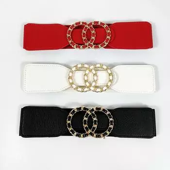 Четыре сезона в наличии новый ремень женский кожаный модный универсальный джинсовый ремень украшение с юбкой, костюмом, свитером талии крышка 80*4.8cm красный