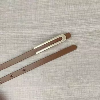 Четыре сезона в наличии новый тонкий кожаный женский ремень простой и универсальный элегантный кожаный ремень с платьем и юбкой женский стиль 105cm