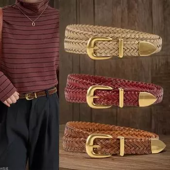 Четыре сезона в наличии новый вязаный женский ремень с джинсами и повседневными брюками декоративный женский универсальный женский ремень 110cm