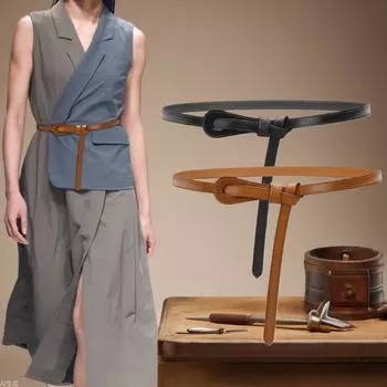 Четыре сезона в наличии новый женский кожаный тонкий пояс декоративный пояс для талии платье универсальный ретро кожаный женский ремень 105cm