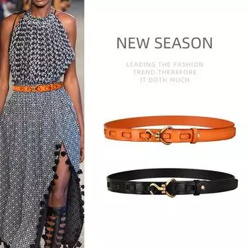 Четыре сезона в наличии новый женский пояс для платья с талией женский декоративный пояс с неперфорированной пряжкой универсальный ремень 105cm