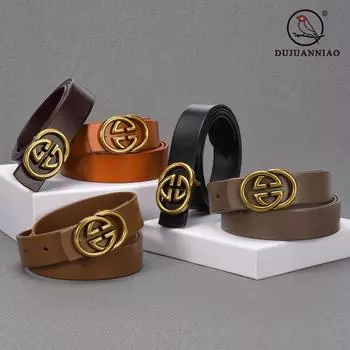 Четыре сезона в наличии новый женский ремень универсальный корейский вариант простой головной слой коровья кожа ковбойский ремень молодежная мода ретро брюки ремень 105cm