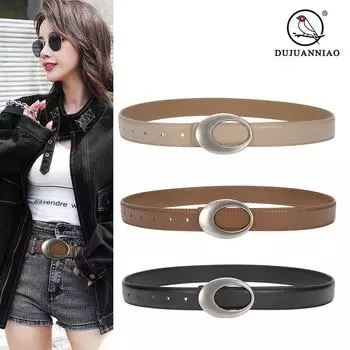 Четыре сезона в наличии новый женский ремень модный универсальный ремень для платья женский декоративный овальный ремень для костюма пояс для джинсов 105cm