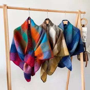 Четыре сезона в наличии новый женский универсальный меховой шарф из искусственного кашемира теплый средний шарф шаль 190*95cm