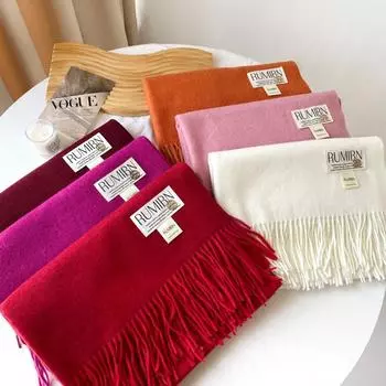 Четыре сезона в наличии новый женский универсальный меховой шарф из искусственного кашемира теплый средний шарф шаль 200*70cm