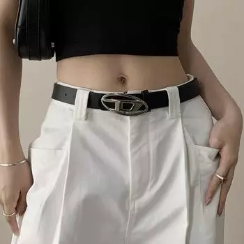 Четыре сезона в наличии пряжка ремня регулируемый тонкий ремень модный сто матч костюм платье украшение пояс женский 105cm чёрный