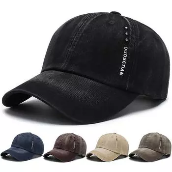 Четыре сезона вельветовая бейсболка женская мужская уличная кепка с заклепками солнцезащитная шляпа хаки