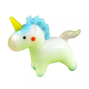 Четыре тележки Симпатичный стеклянный единорог ручной работы