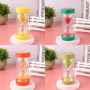 Четыре типа фруктовых узоров Песочные часы с лимоном Мини-песочные часы против падения Дети Чистка зубов Таймер для домашнего декора