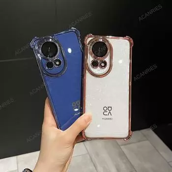 Четыре угла утолщение ударопрочное покрытие силиконовый мягкий чехол для Huawei Nova 12 Ultra 11 Pro 12s 10 9 8 7 SE 5 6 крышка Nova12 Nova 12 чёрный