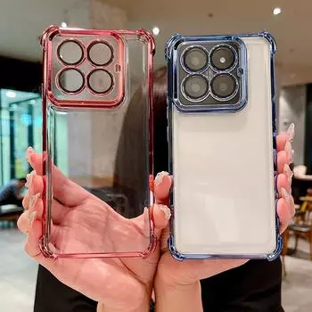 Четыре угла утолщение ударопрочное покрытие силиконовый мягкий чехол для Xiaomi Mi 14 Pro 13 T 13t 12t 11i чехол Mi14 Mi13t Mi12t Mi11i For Mi 14 чёрный