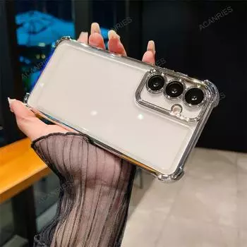 Четыре угла утолщение ударопрочное покрытие силиконовый мягкий чехол для Samsung Galaxy A05s A52s A04 A03 Note 20 Ultra 5G чехол Note20 Note 20 чёрный