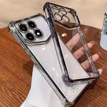 Четыре угла утолщенного покрытия силиконовый мягкий чехол для Xiaomi Redmi K70 Ultra 5G K70E K60 Pro K50 K40 защитный чехол K 70 60 50 Redmi K70 Ultra чёрный