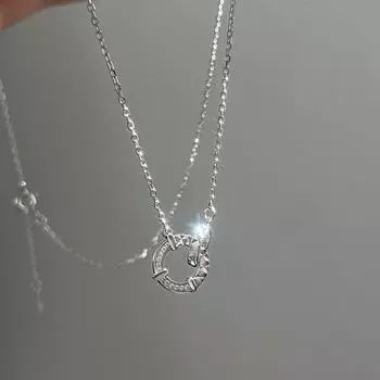 Четыре звезды Белый нефритовый костный мозг пряжка ожерелье элегантный костюм Хан аксессуары воротник цепь новый супер бессмертный