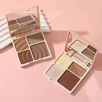 Четырехцветная комплексная пластина для контуринга с ярким светом, мягкая трехмерная пластина для контуринга с пудрой, подходит для начинающих 01#