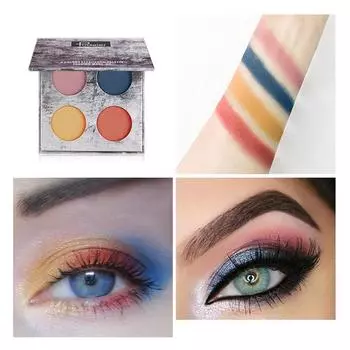 Четырехцветная палитра теней для век Earth Glitter Pearl Matte Eyeshadow Palette 02#-as the picture1