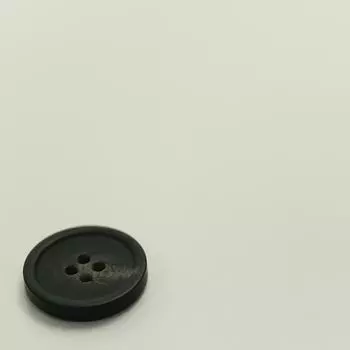 Четырехглазая черная пуговица из смолы, универсальная пуговица для пальто, пиджака, мужская и женская одежда, декоративная плоская пуговица Round & 15mm [Weight 0.5g]