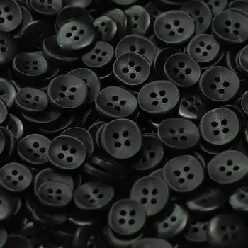 Четырехглазая смоляная пуговица для одежды, вязаный кардиган, рубашка, воротник, пуговица, длинное платье с коротким рукавом, декоративная пуговица 1 #[Four-eye wavefront black] 10mm