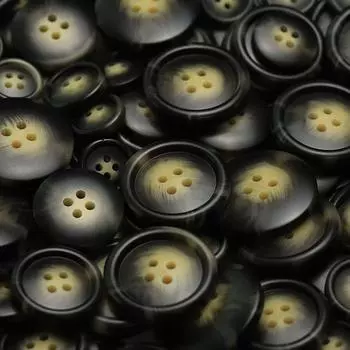 Четырехглазое двухстороннее нейлоновое пальто, пуговицы для пальто, вязаный кардиган из смолы, куртка, тренчкот, свитер, декоративные пуговицы 1 #[Four-eye stick flower black] 15mm