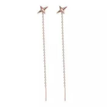 Четырехконечная звезда ушной кабель длинный темперамент супер фея простой дизайн для изменения формы лица